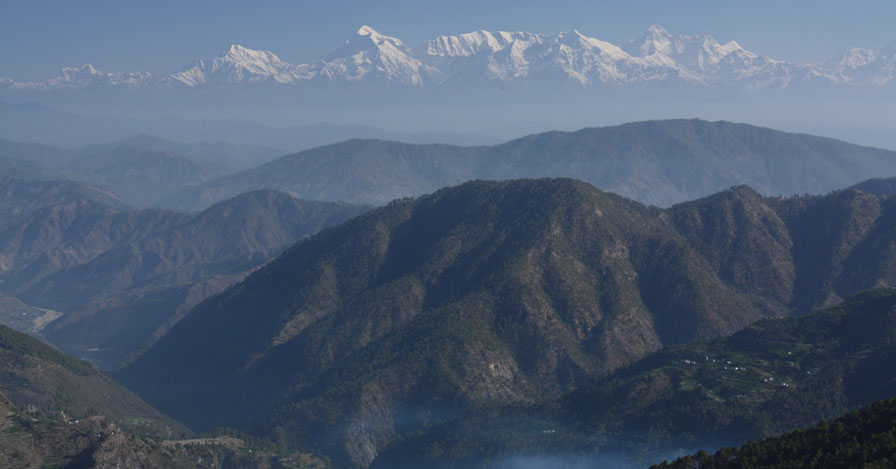a view of the Himalayan mountains